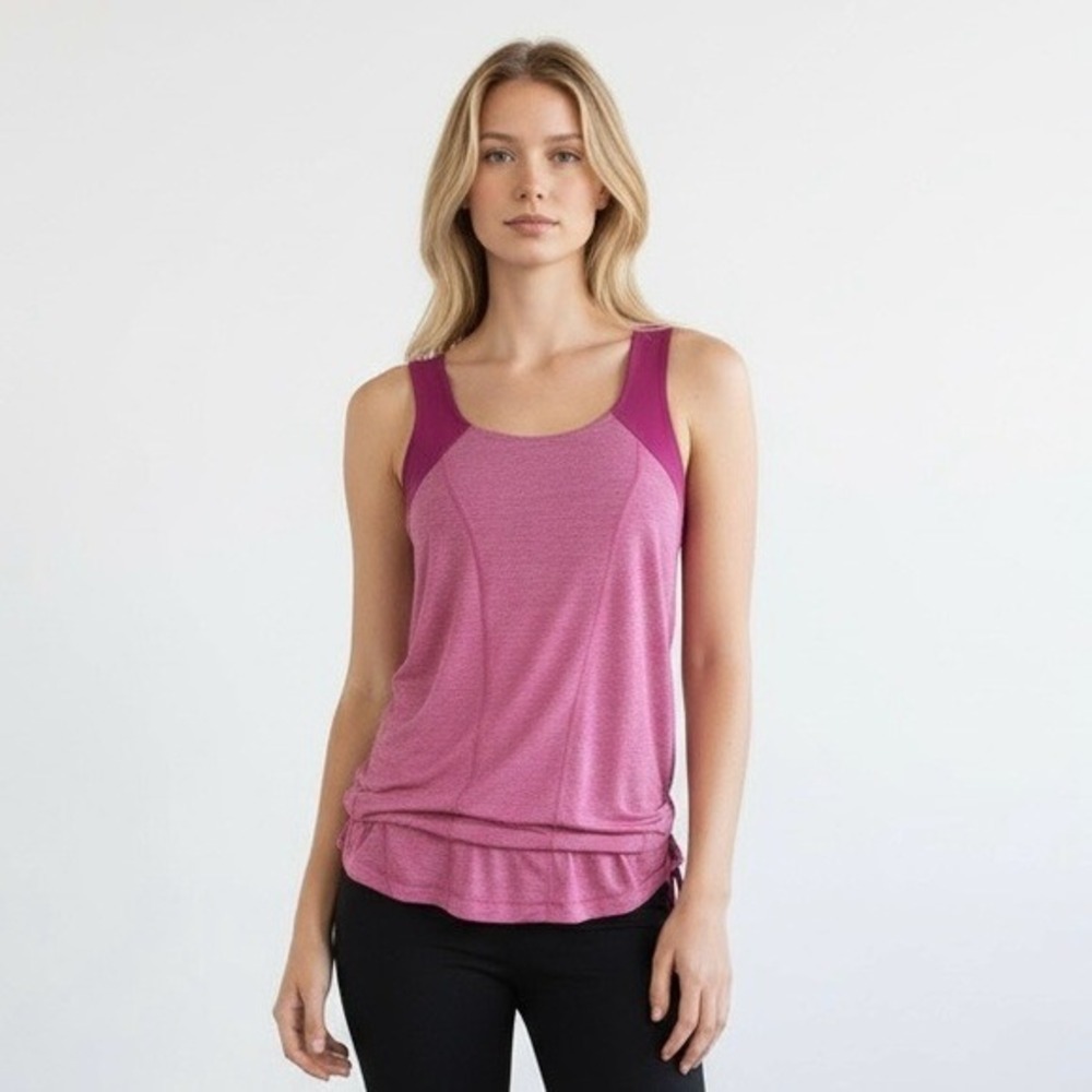 Lululemon Athletica Purple Tank Top Built-in Bra Adjustable Drawstring Size 6